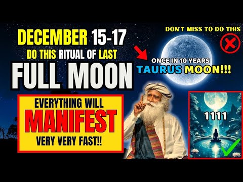 ✅LAST NIGHT!! DECEMBER 17 Full Moon 2024 Ritual Will MANIFEST All Your Desires Before 2025💫