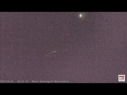 Meteor spotted over Mount Washington in New Hampshire