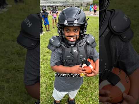 Thought bro was about to do some damage 😭 (highland_park_jets/IG) #shorts #football #kids #funny