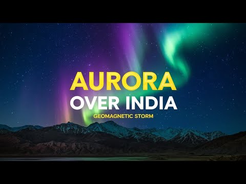 Aurora Lights Up Leh Skies! Rare Geomagnetic Storm Stuns Earth😯