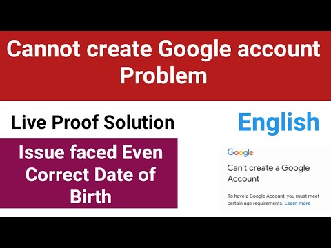 cannot create google account age requirements google account you must meet certain age requirements