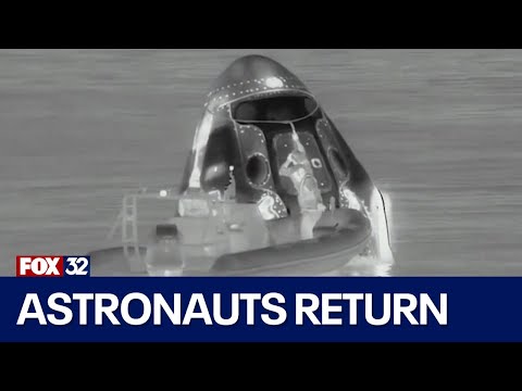 Astronauts return to Earth after 2 months of delays