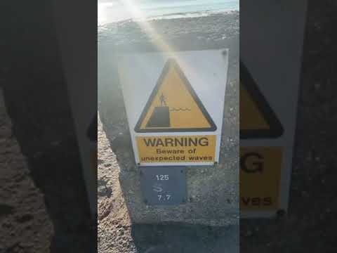 Beware of unexpected waves! (Funny video)