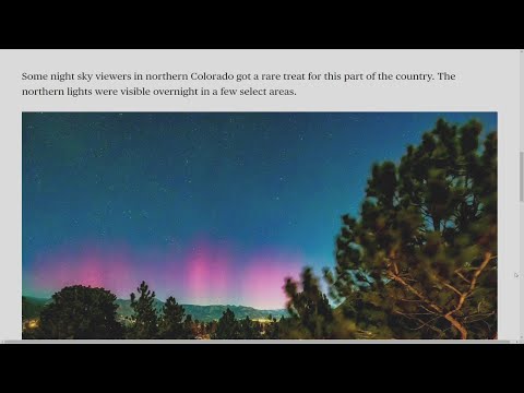 Some Colorado night sky viewers catch a glimpse of the northern lights