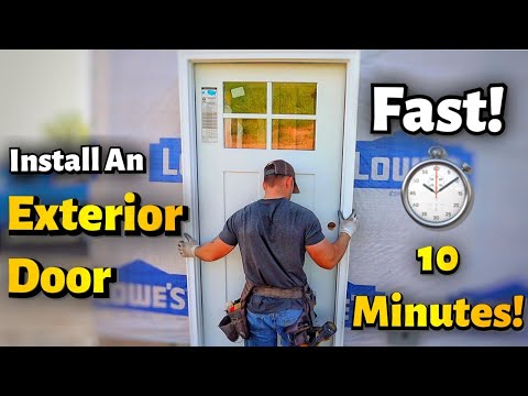 How To Install An Exterior Door In 10 Minutes! - Beginners Guide