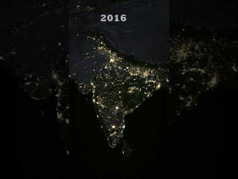 India&#039;s Night Transformation: 2012 to 2016 #nasa #map #india