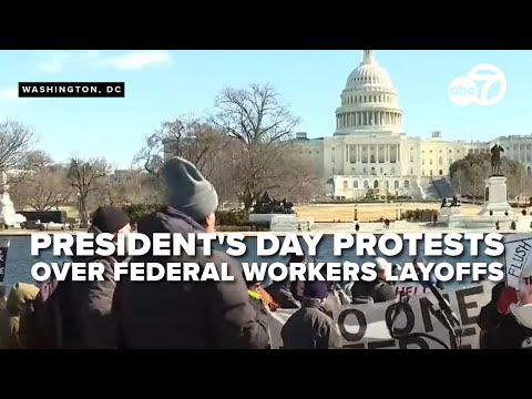 WATCH: Protesters gather in DC to support federal workers amid recent mass layoffs